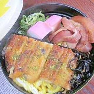 ひつまぶしの残り分で☆　名物？「うなぎ弁当」